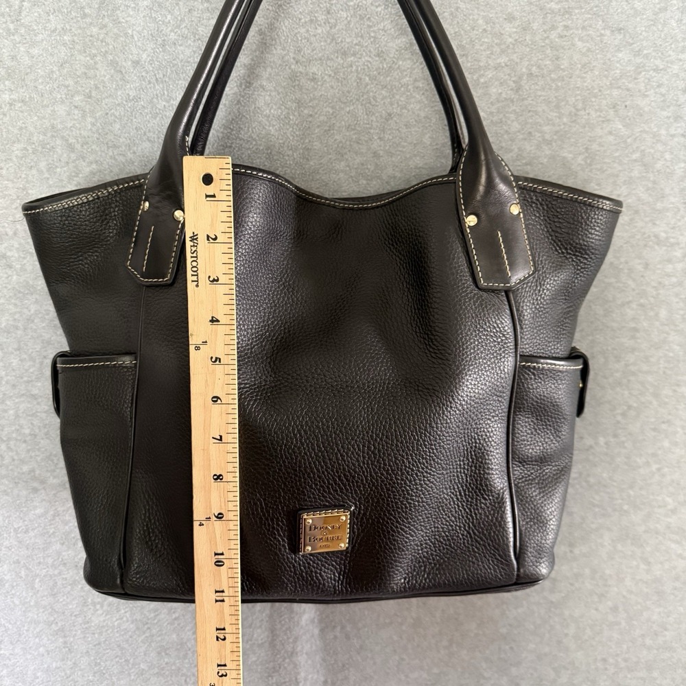 DOONEY & BOURKE Kristen Tote Shoulder Bag Black Pebbled Leather Large - Picture 11 of 13